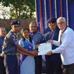 Our scout and guide students are awarded Rajya Purshkar by honourable governor Shri O. P. Kohli.